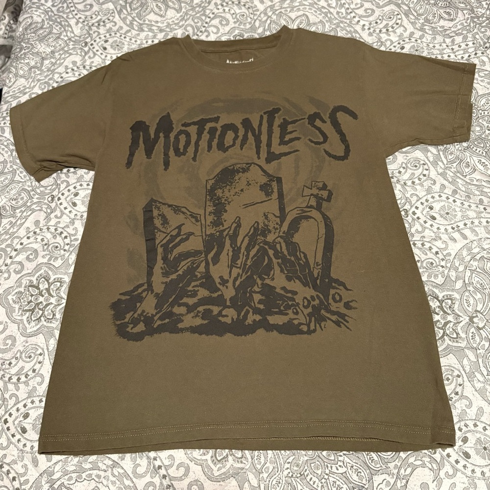 Olive Motion in White Band Tee